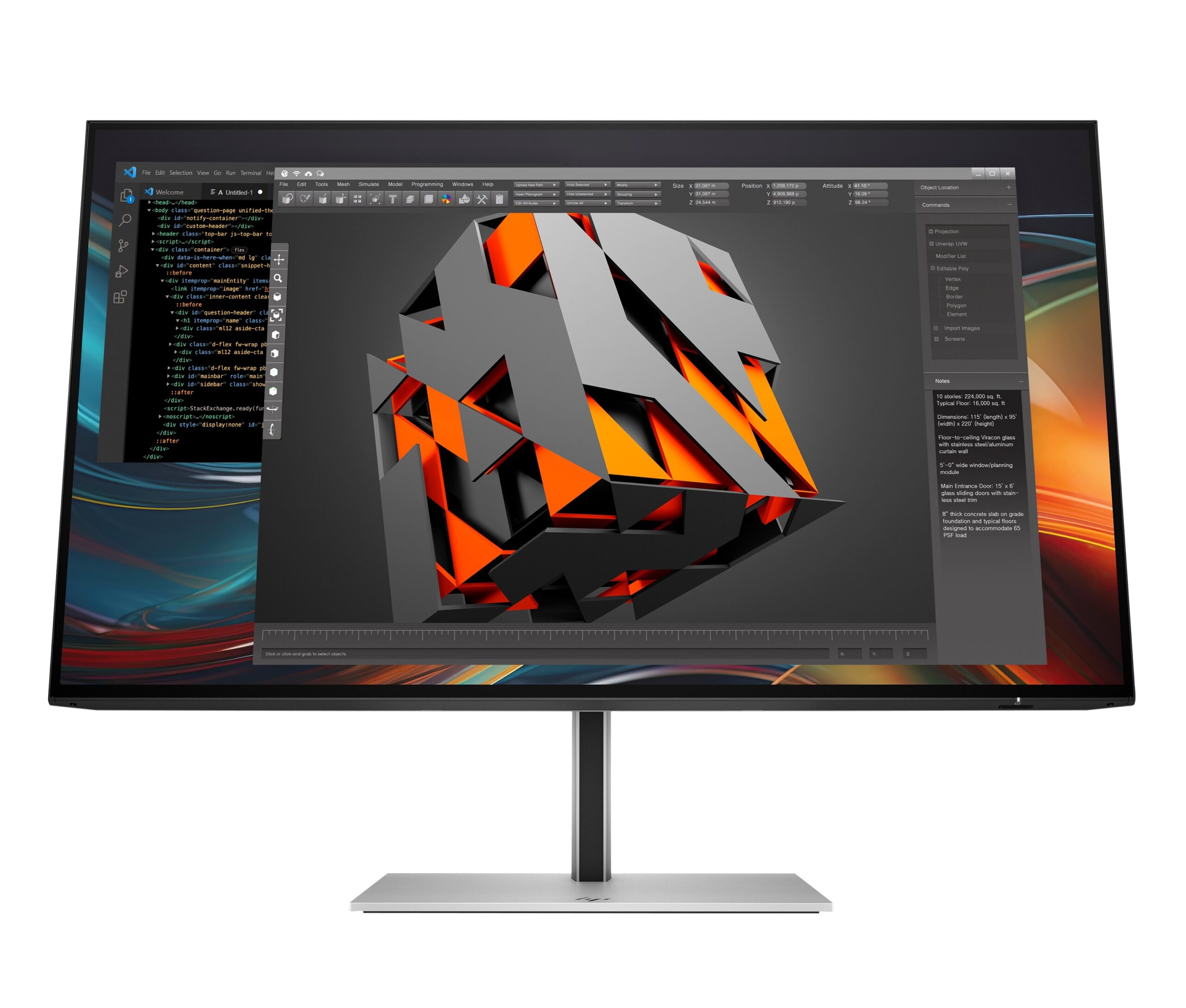 HP Series 7 Pro 724pf 23.8 Inch FHD Monitor